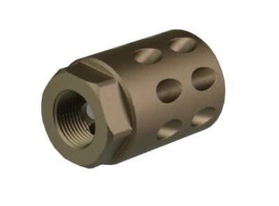 2882 DSP ブラスタープレミア D Blue 1/2x28 TPI Al 6082 T6 Slant Port Muzzle Brake