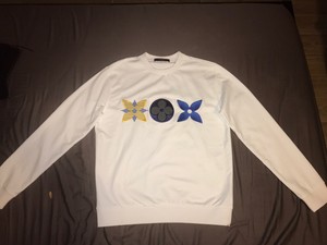 flower monogram embroidered sweatshirt