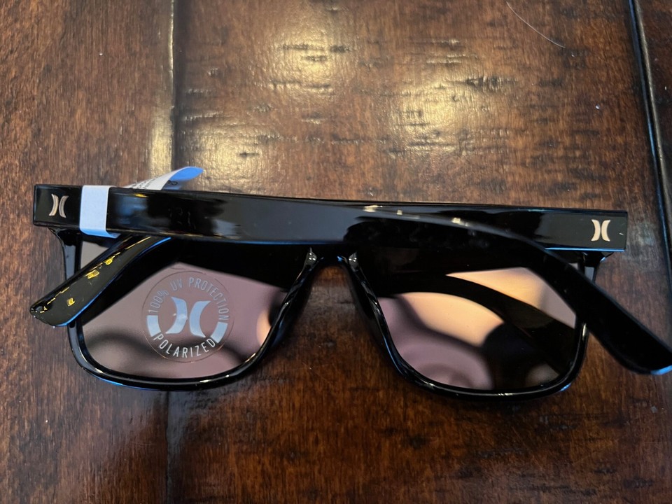 HURLEY Sunglasses Polarized Lenses Black Frame Orange Lens HSL1021OP