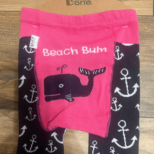 Lazy One leggings beach bum bottoms whale anchor graphic size 4T cute cozy - Picture 3 of 5