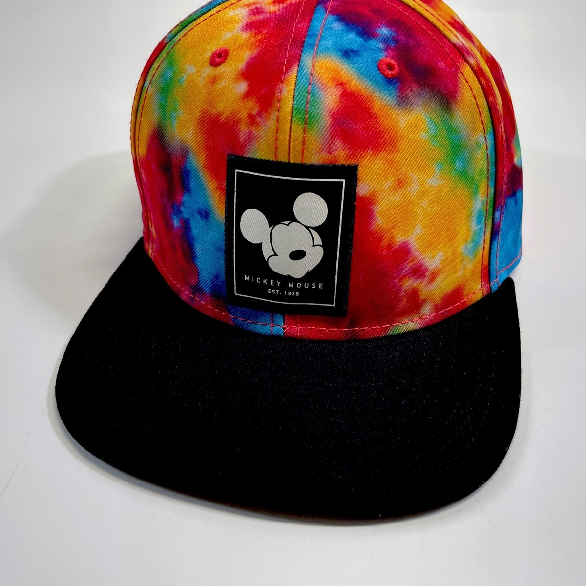 NEFF x Disney Snapback Baseball Cap Tie Dye Flat Bill Adjustable