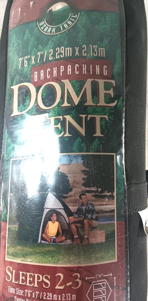 Ozark Trail Backpacking Dome Tent 7'6"x7' Sleeps 2-3 - Image 2 of 4