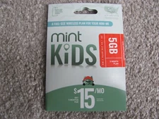 3 Months Mint Kids Mobile Prepaid SIM Card with 5GB DATA, Talk, Text Service