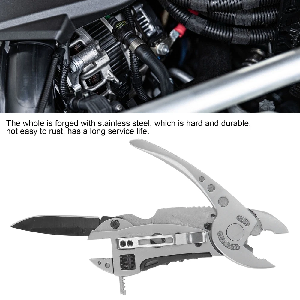Multi Tool Adjustable Wrench Screwdriver Emergency Gear For Survival DEK