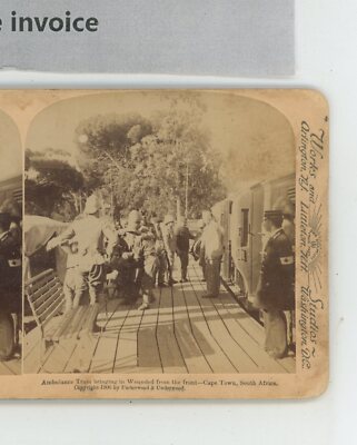 Ambulance Train Cape Town South Africa Underwood Stereoview