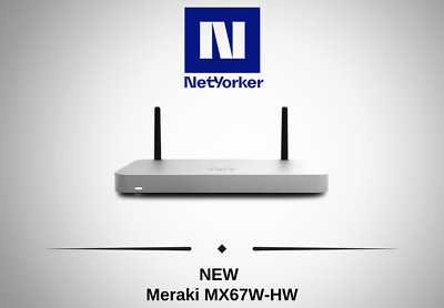 NEW Cisco Meraki MX67W-HW Wireless Security Appliance -Same Day Shipping