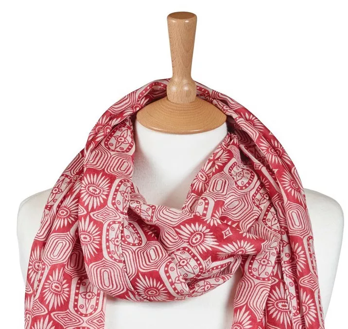 Red silk shop scarf ladies