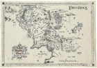 Lord Of The Rings Map Of Middle Earth Mordor Rohan Shire Prop/Replica