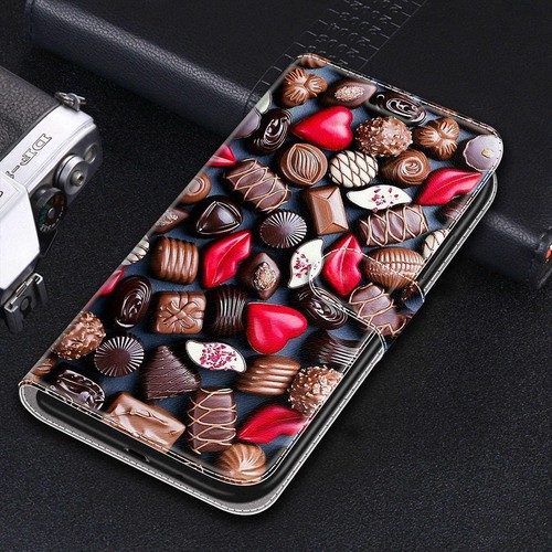 For Samsung S8 S9 S10 S20 S21 S22 S23 S24 A12 Chocolate Candy Wallet Phone Case - 第 3/12 張圖片
