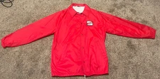 Vintage 1980s MVP Nylon Jacket Red Ace Hardware, Patch Front, Mens Sz Large