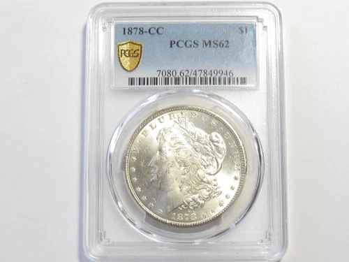 1878-CC Morgan Silver Dollar - PCGS MS62 Gold Shield - #10502-1