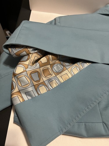 Cole Haan Studio Woman’s Turquoise Blue Lightweight Coat Size Large - Picture 21 of 23