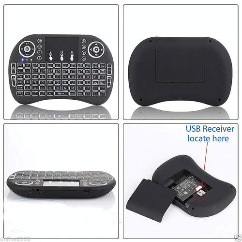 RGB Wireless Keyboard Remote + Mouse Touch Pad for Android TV Box Computer PS4 - Picture 5 of 5
