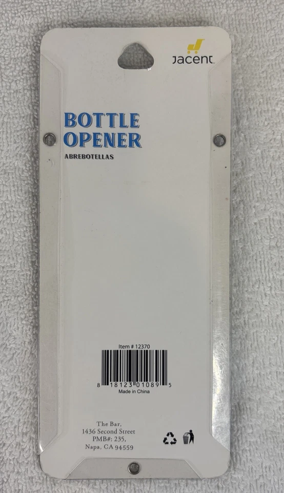 The Bar ~12370~Black Flat Top Bottle Opener With Comfortable Handle For Easy Use - Image 2 of 2