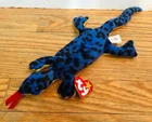 TY Beanie Baby Lizzy Lizard Blue Plush Stuffed Animal Vintage Retired NWT