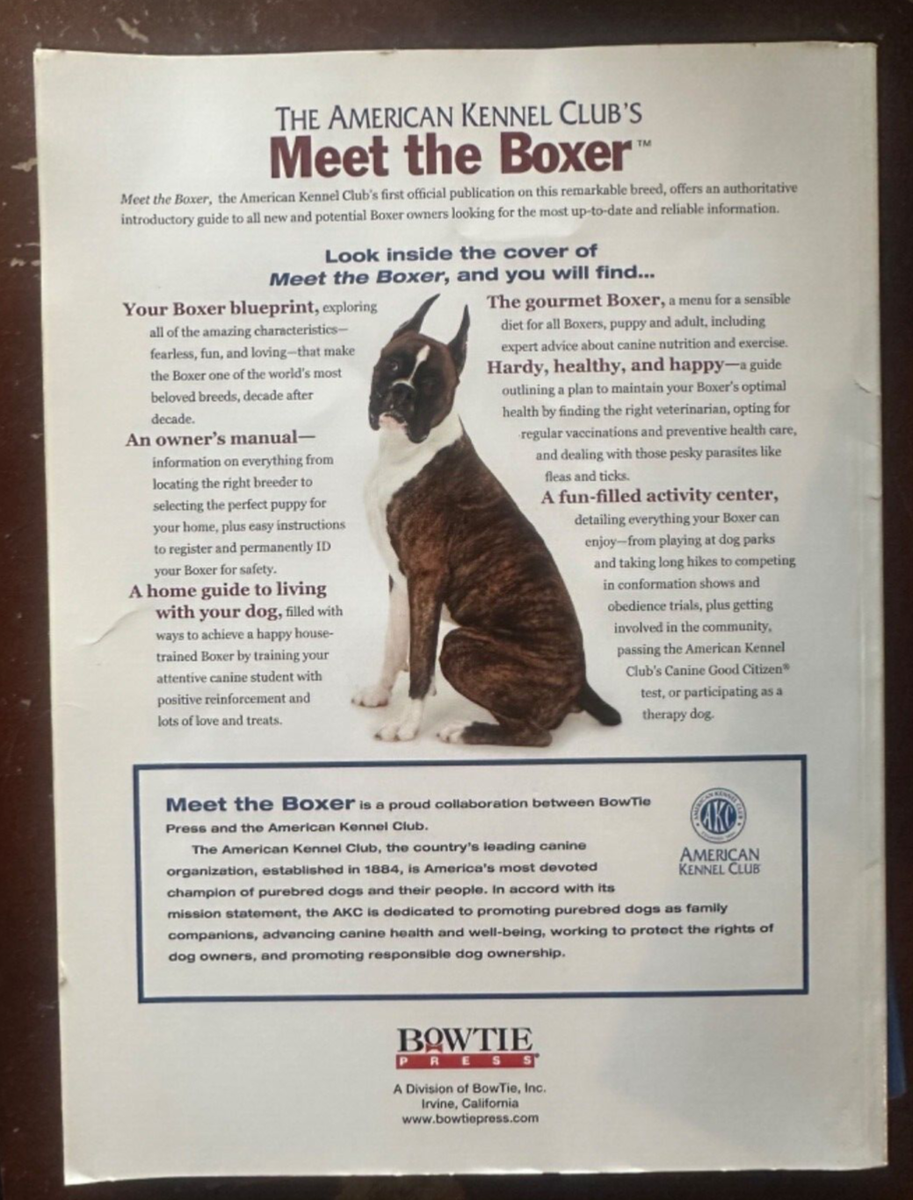 Meet the Boxer by American Kennel Club (2012, Trade Paperback) for