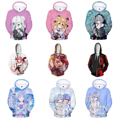 DATE A LIVE IV 3D Hoodie Cosplay Tokisaki Kurumi Sweatshirt Jacke Mantel Kostüme