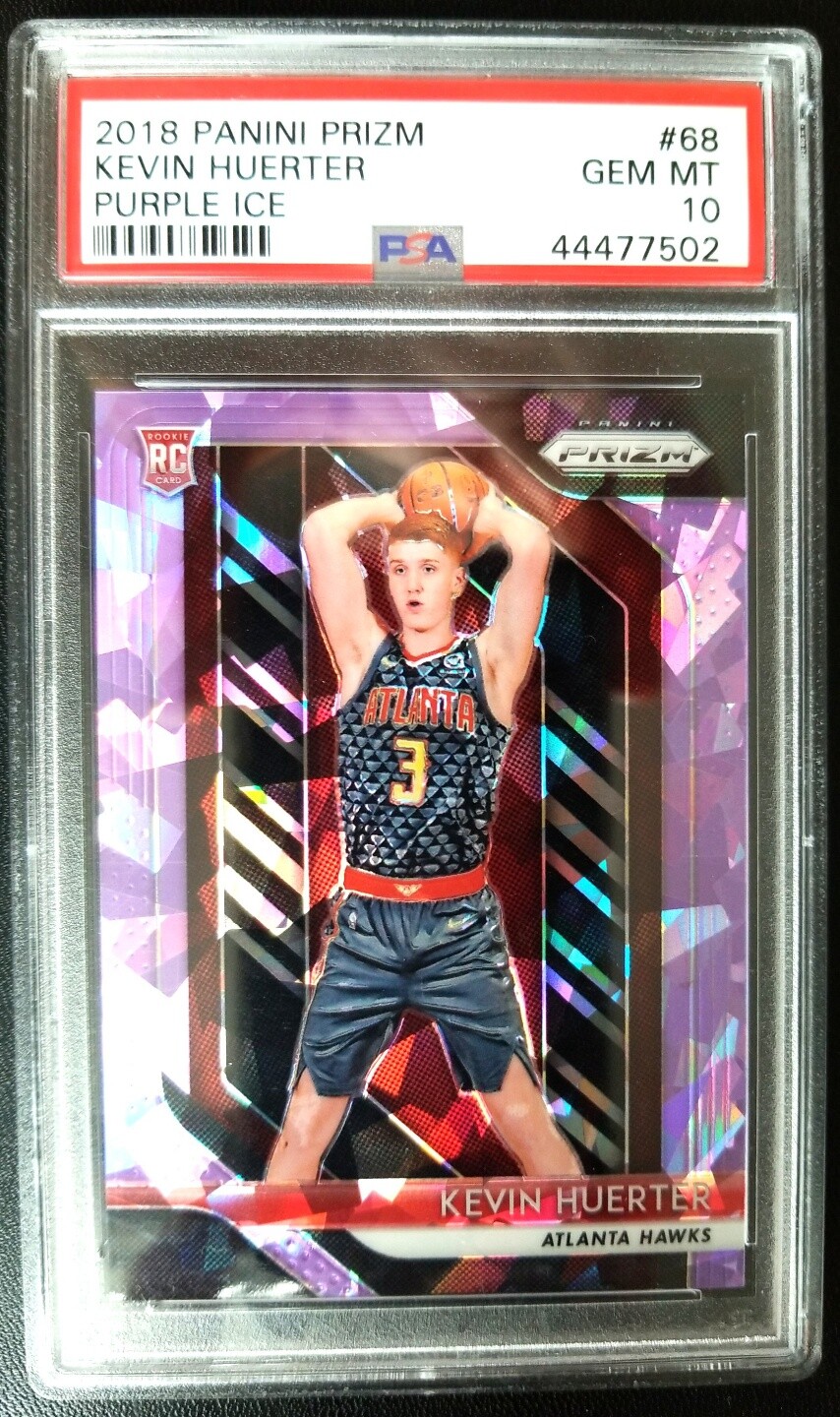 Kevin Huerter 2018-19 Panini Prizm RC Purple Cracked Ice 58/149 PSA 10