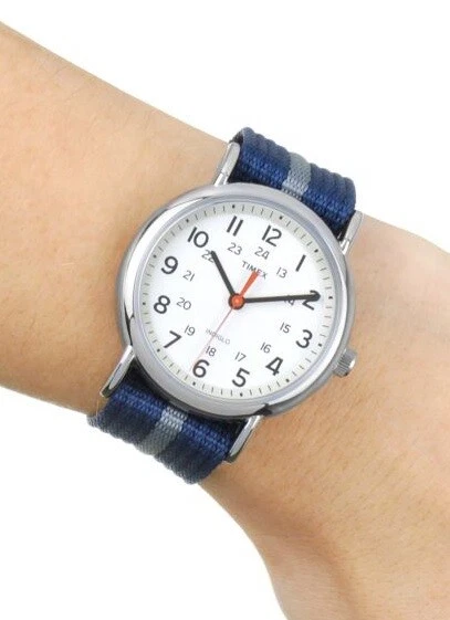 Timex Hombre Fácil Lector Weekender Indiglo Reloj 38mm Resistente Al Agua T2N654 - Imagen 4 de 4