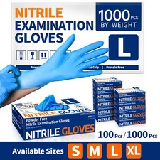 Blue Medical Nitrile Eaxm Gloves 3.5 Mil Powder Free Food-safe Disposable Gloves Blue Medical Nitrile Eaxm Gloves 3.5 Mil Powder Free Food-safe Disposable Gloves