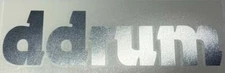 DDRUM Drum Logo Bass Drum Decal Die cut - MIRROR CHROME 9" wide