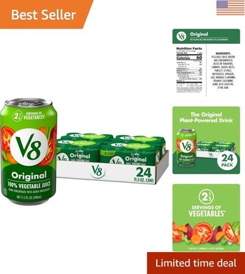 24 Pack  100% Vegetable Juice - 11.5 fl oz, Rich in Vitamins A & C