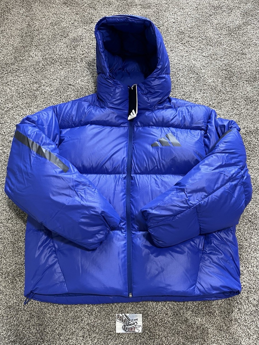 New Adidas Z.N.E. Puffer Climawarm Down Jacket Coat Lucid Blue