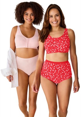 Comfort Choice Plus Size 5-Pack Tag-Free Full Coverage Cotton Brief