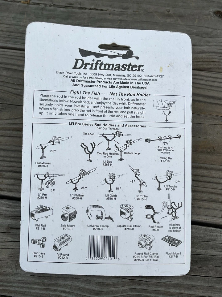 Driftmaster Li’l Pro 210-H Rod Holder 5 Degree 3/8" Diameter Threaded Stem. New. - Image 2 of 3