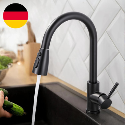 ARCORA Küchenarmatur Mit Ausziehbarer Brause, 360° Schwenkbarer Wasserhahn Für D