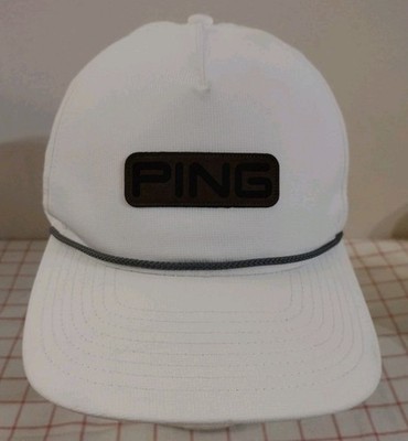 Ping Rope Cap Hat White Mens Womens Adjustable Snapback