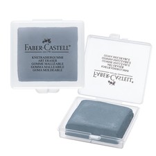Faber-Castell Kneadable Eraser, Art Eraser 1 Pack with Storage Case Grey 
