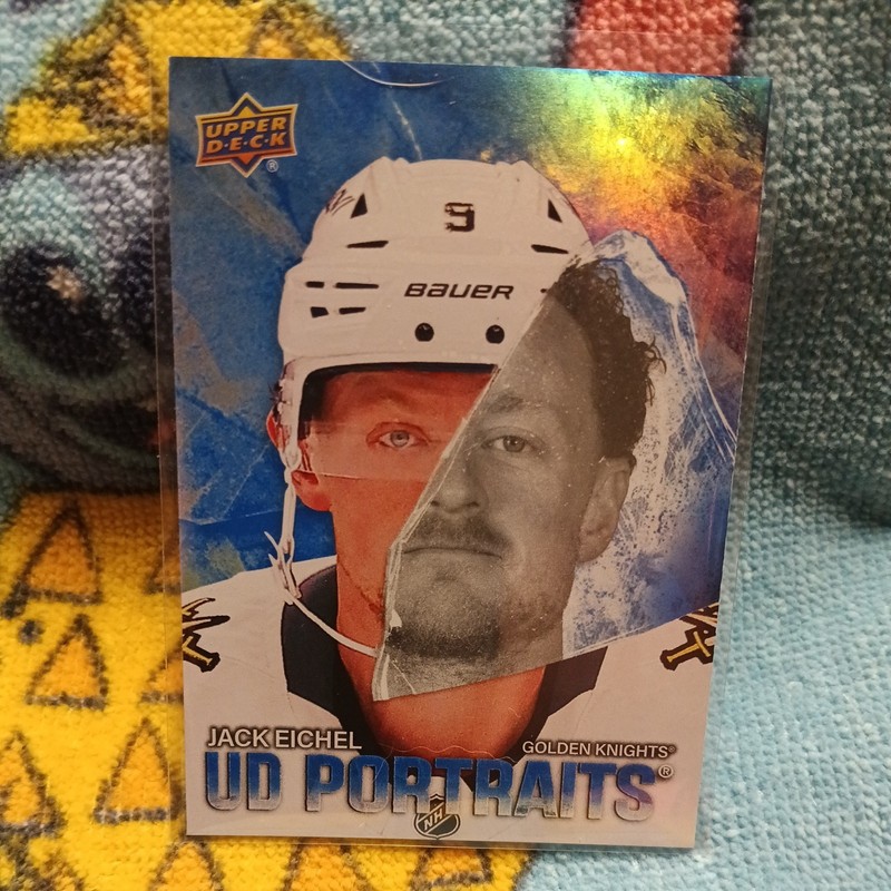 Upper Deck UD Portraits Insert Jack Eichel P-55 Vegas Golden Knights 2025-26