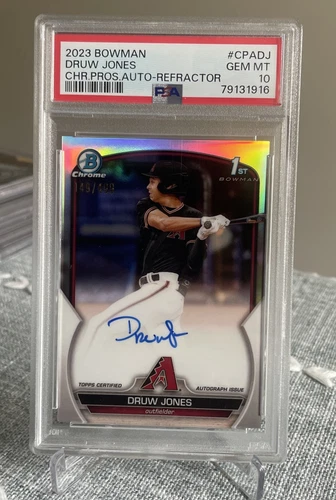2023 Bowman Druw Jones Refractor Auto /499 PSA 10 #CPADJ Diamondbacks