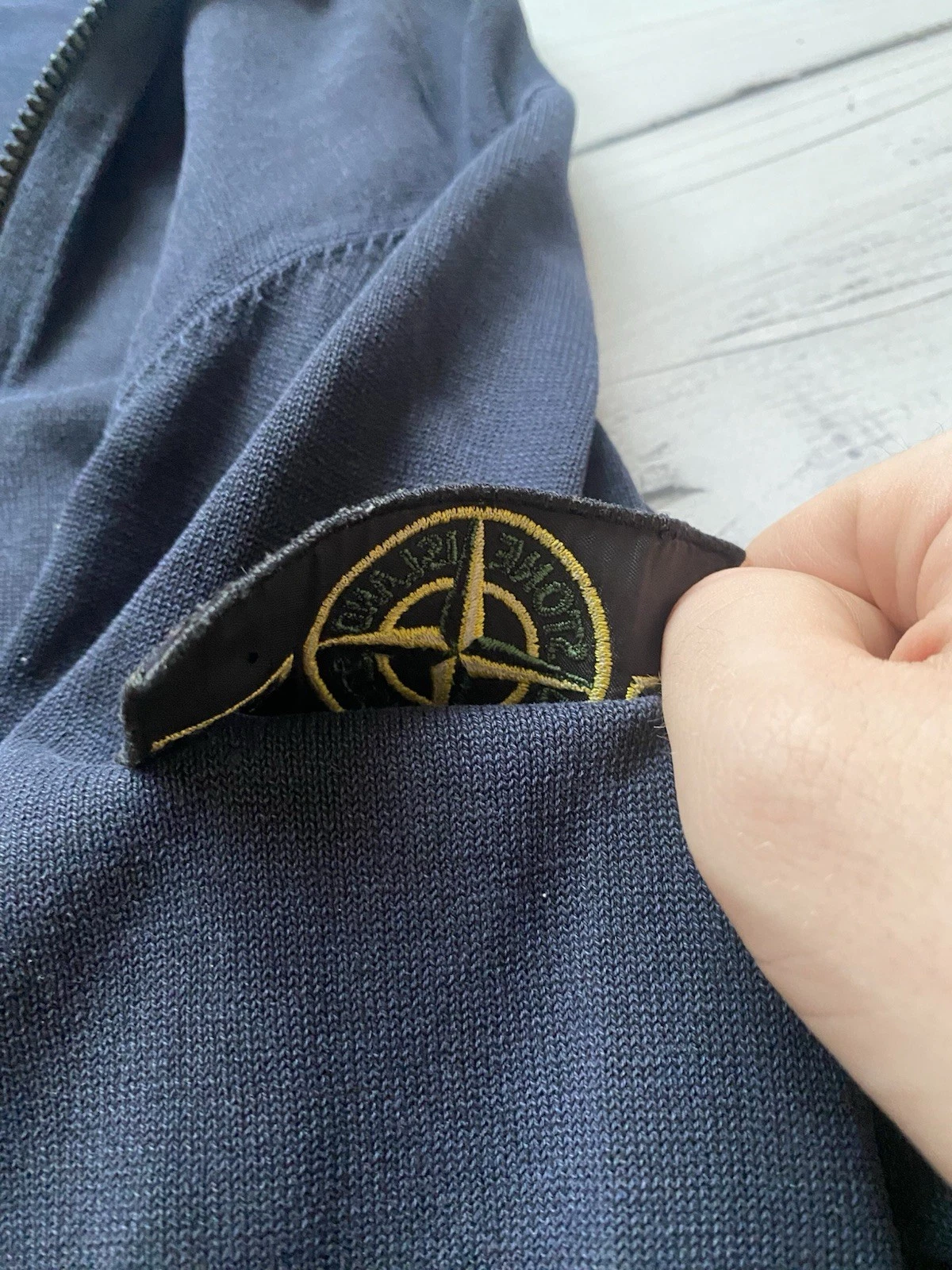 Felpa con cappuccio e zip Stone Island vintage taglia M autentica 100%