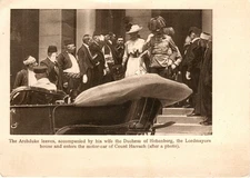 RPPC Austria Vienna Austrian Military Museum ~ The Fatal Drive of Archduke Franz