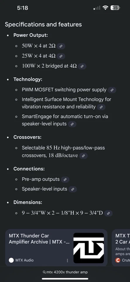 Amplificador Old School MTX 4200x - Imagem 3 de 3