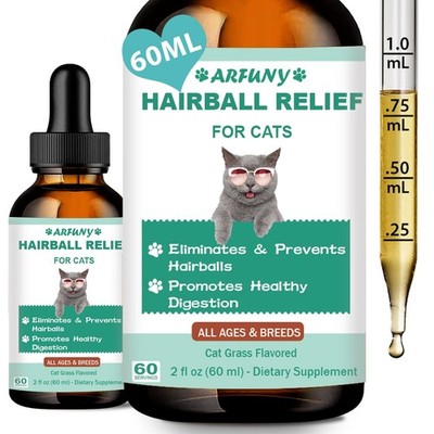 Hairball Treatment for Cats - Cat Hairball Remedy - with Natural Ingredients ...