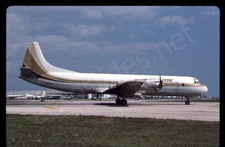TPI International Airways Lockheed L-188C N360Q Feb 87 Kodachrome Slide/Dia B12
