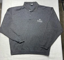 Guinness Ireland Draught Stout Beer Ashworth Golf Heavy Shirt Pullover Medium