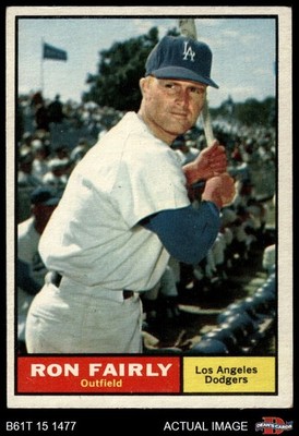 1961 Topps #492 Ron Fairly COR Dodgers COMMON VARIATION  4 - VG/EX
