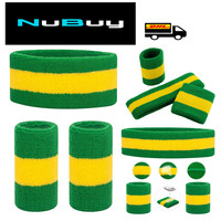 SchweißBand Set 3 StüCk Gelb Sport Stirnband Armband Frottee