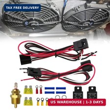 Dual Electric Fan Relay Kit 40 Amp With Temperature Switch 185 On 175 Off Dual Electric Fan Relay Kit 40 Amp With Temperature Switch 185 On 175 Off