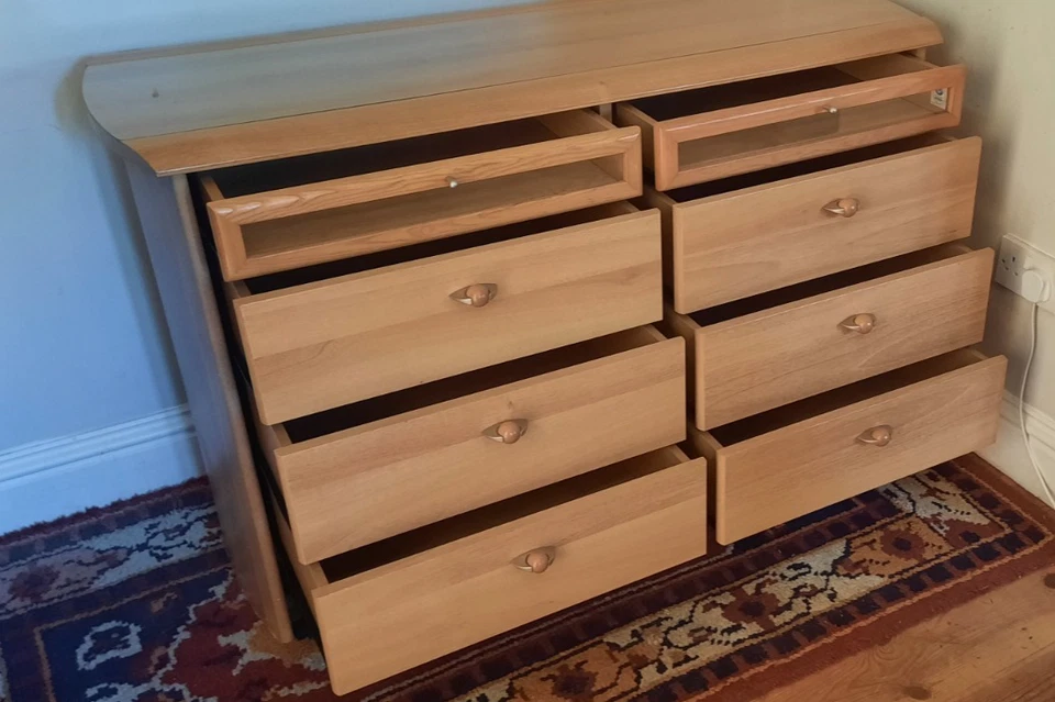 Vintage  Modern  French Eight Drawer Chest Of Drawers By Gautier - image 3 of 4