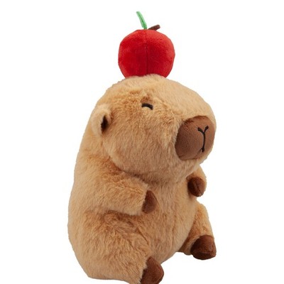 Capybara Apfel Stofftier Tier Plüsch Creme