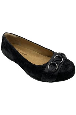 Softspots Women's Posie Slip-On Flats Black Suede