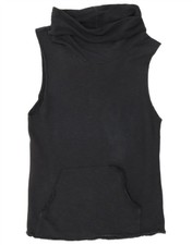 ZARA Maglione Felpa Uomo Senza Maniche Grande Nero BI26