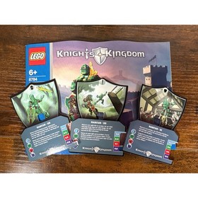 LEGO Knights Kingdom 8784 Rascus Green Knight Figure with Canister Manual Cards