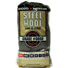 Steel Wool 0000 12 pad Fine Grade Rhodes, American Final Finish Super Fine