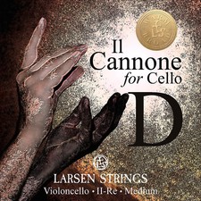 Larsen Strings Il Cannone Warm and Broad Cello D String 4/4 Steel, Ball End
